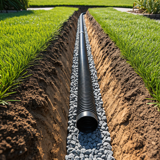 French drain installation reference for Georgetown, TX yards